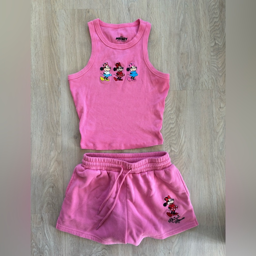 Disney Pink Minnie Mouse Tank & Shorts Set